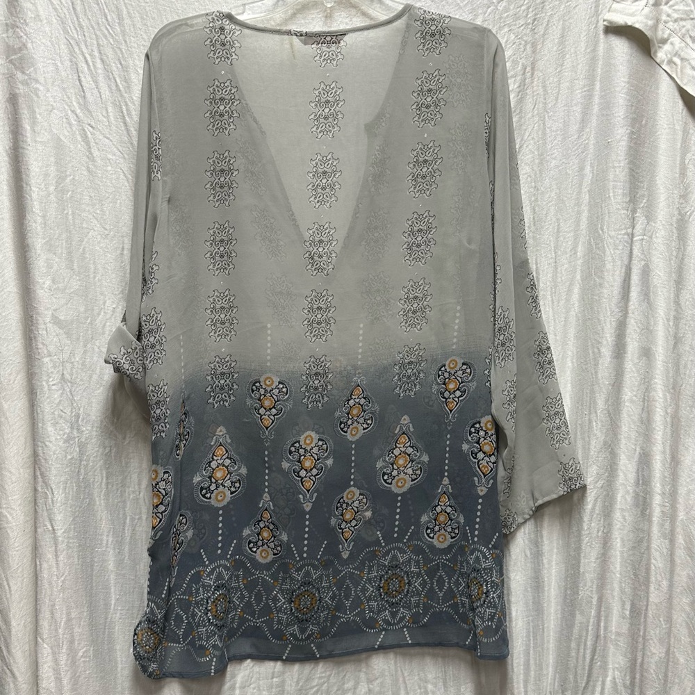 Beautiful summer flowing top with beading